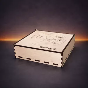 Коробка из фанеры под вечный календарь с откидной крышкой