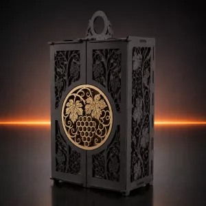 Коробка под бутылку из фанеры с распашными дверцами
