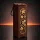 Коробка под бутылку из фанеры с виноградным декором
