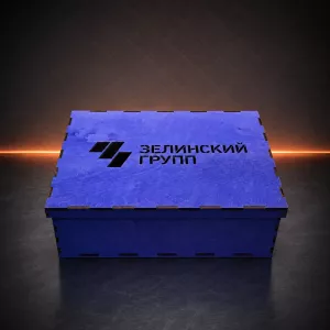 Корпоративная коробка из фанеры со съёмной крышкой