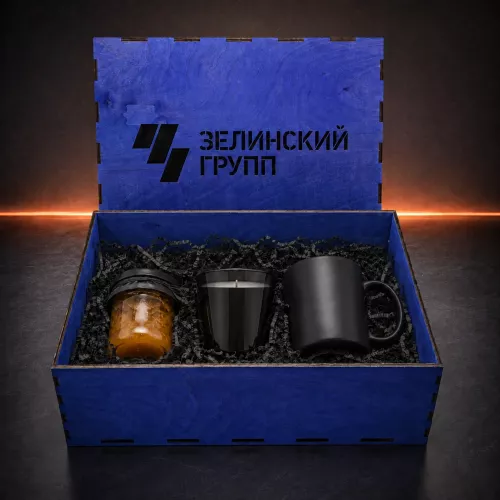 Корпоративная коробка из фанеры со съёмной крышкой