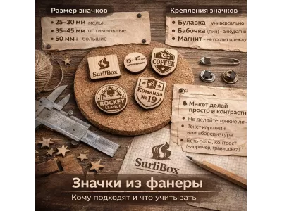 Значки из фанеры